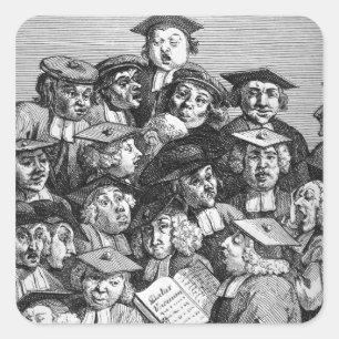 Sticker Carré Des universitaires à une conférence, 20 janvier 17