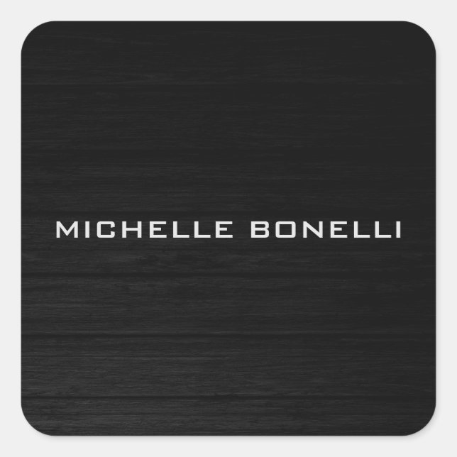 Sticker Carré Design Arrière - plan en bois gris clair moderne (Devant)