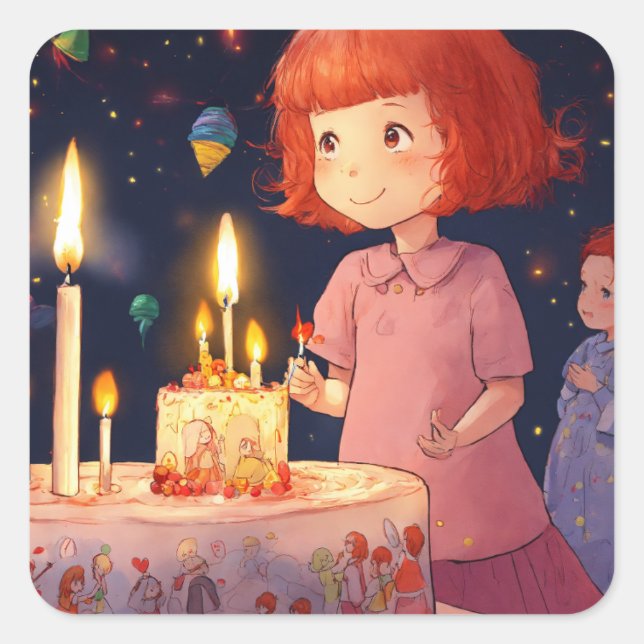 Sticker Carré Design artisanal (Devant)