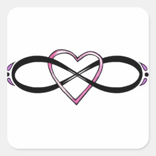 Sticker Carré Design d'amour infini