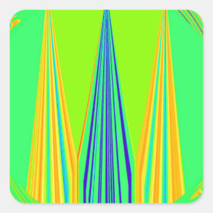 Sticker Carré Design d'art Motif géométrique Edgy