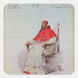 Sticker Carré Design de costume pour le Pape Clément VII