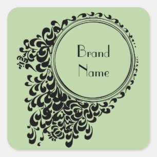 Sticker Carré Design de marque vintage Chic rétro