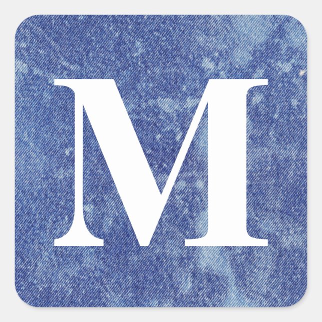 Sticker Carré Design Denim Washed #12 @ Emporio Moffa (Devant)