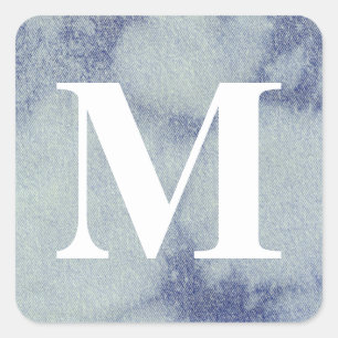 Sticker Carré Design Denim Washed #1 @ Emporio Moffa