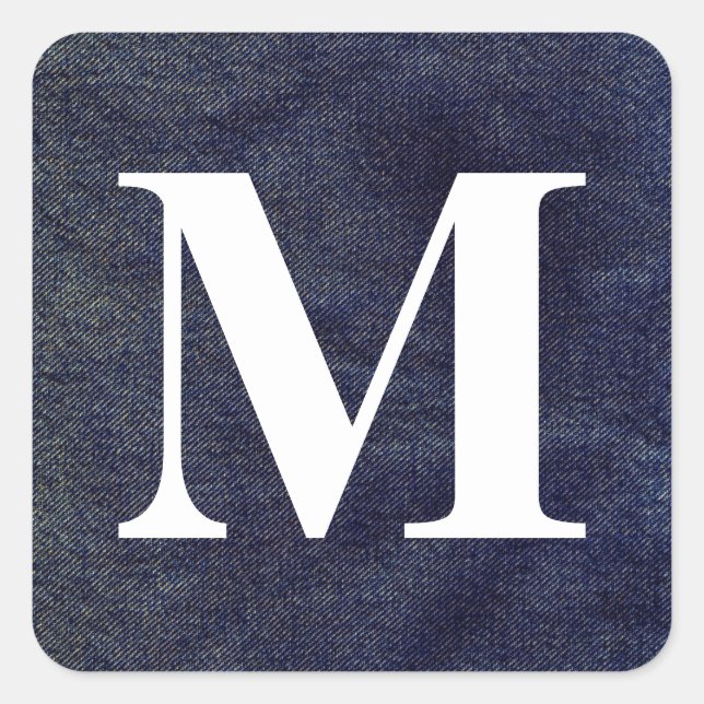 Sticker Carré Design Denim Washed #7 @ Emporio Moffa (Devant)