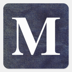 Sticker Carré Design Denim Washed #7 @ Emporio Moffa