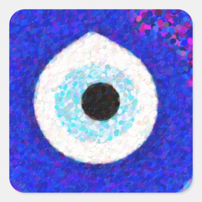 Sticker Carré Design des yeux nazis turcs (Devant)