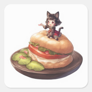 Sticker Carré Design doux inspiré