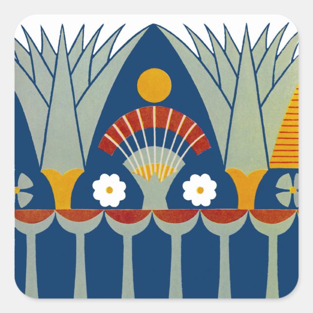 Sticker Carré Design égyptien #7 à Emporio Moffa (Devant)