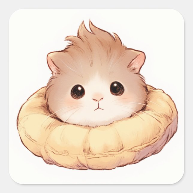 Sticker Carré Design Joyeux Inspiré (Devant)