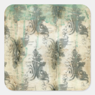 Sticker Carré Design moderne Fleur De Lis