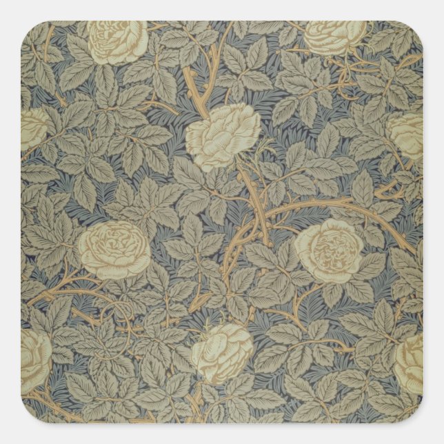 Sticker Carré Design "Rose" (Devant)