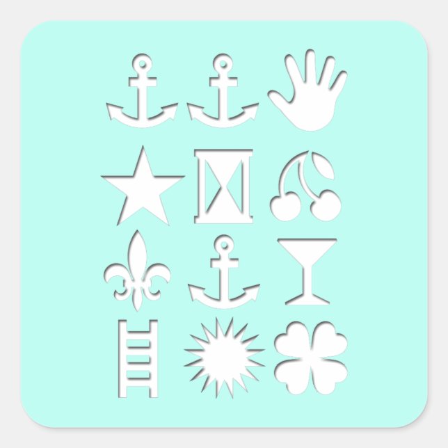 Sticker Carré design tendance (Devant)