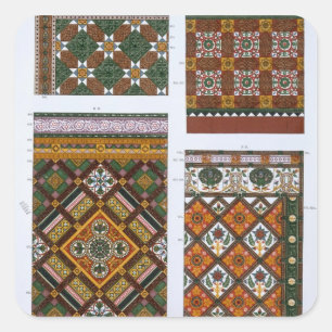 Sticker Carré Designs pour Majolica et Carreaux émaillés pour Ma