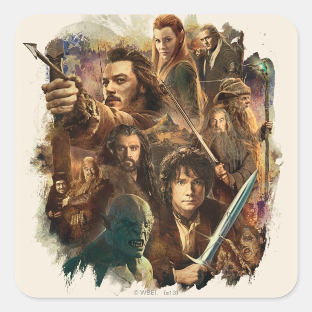 Sticker Carré DESOLATION OF SMAUG™ Characters (Devant)