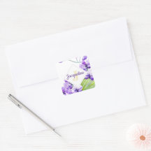 dessin d'orchidée aquarelle colorée Monogramme