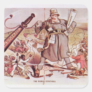 Sticker Carré Dessin du président Roosevelt