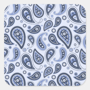 Sticker Carré Dessin imprimé paisley floral complexe