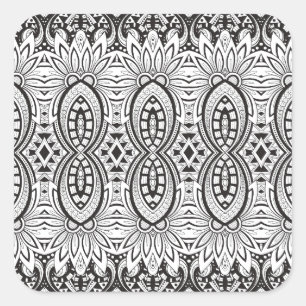 Sticker Carré Dessin tribal inspiré