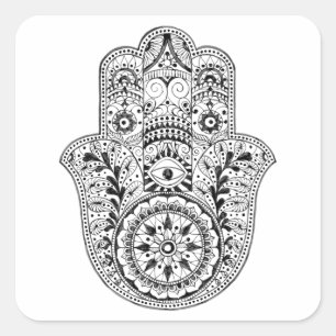 Sticker Carré Dessous de verre Hamsa