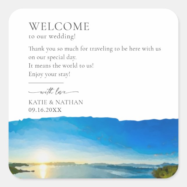 Sticker Carré Destination North Lake Tahoe (Devant)