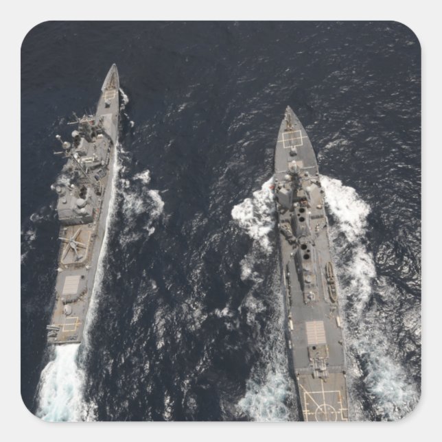 Sticker Carré destroyer de missiles guidés USS Gridley (Devant)