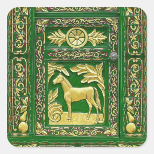 Sticker Carré Détail de la porte tzigane