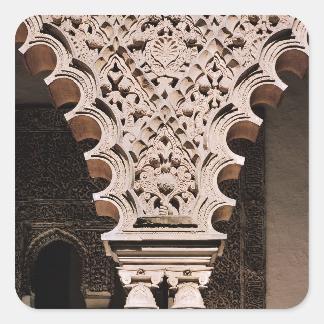 Sticker Carré Détail de l'une des arches polylobes de (Devant)