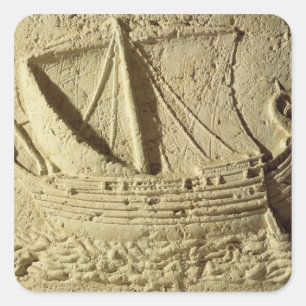 Sticker Carré Détail d'un soulagement d'un bateau, d'un sarcopha