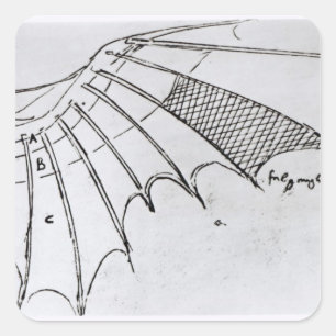 Sticker Carré Détail d'une aile mécanique