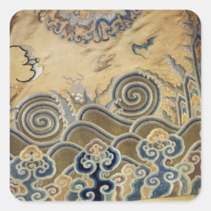 Sticker Carré Détail d'une robe longue funéraire, dynastie de