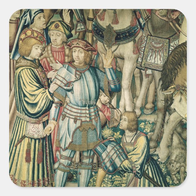 Sticker Carré Détail d'Uriah l'Hittite (Devant)