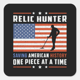 Sticker Carré Détecteur de métaux Détecteur Idée cadeau