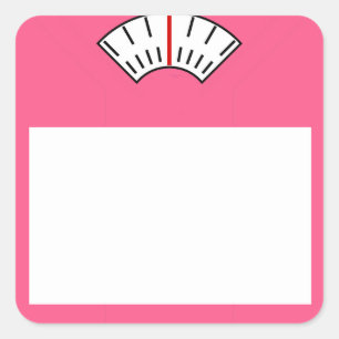 Sticker Carré Détecteurs de suivi de perte de poids-autocollant