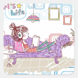 Sticker Carré Détente