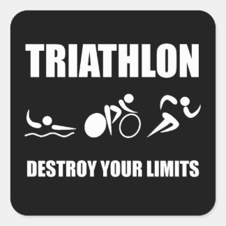 Sticker Carré Détroite du triathlon