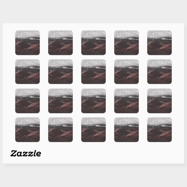 Sticker Carré Deux (Feuille)