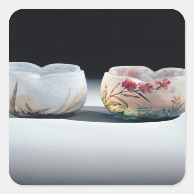 Sticker Carré Deux bols de Daum, Nancy, France (Devant)