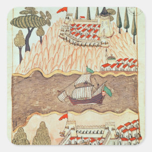 Sticker Carré Deux châteaux en Mer Noire