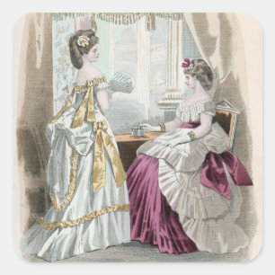 Sticker Carré Deux dames