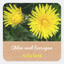 Deux Dandelions Mariage Personnalisé