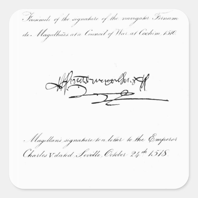 Sticker Carré Deux exemples de signature (Devant)