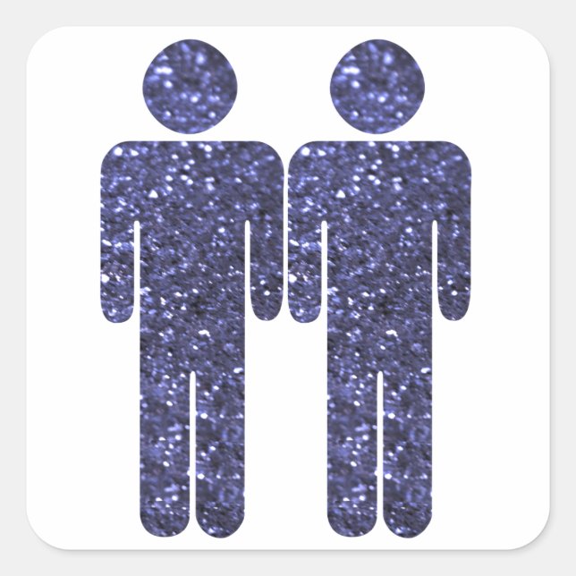 Sticker Carré Deux hommes (Devant)