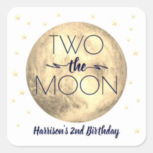 Sticker Carré Deux Lune 2e Anniversaire