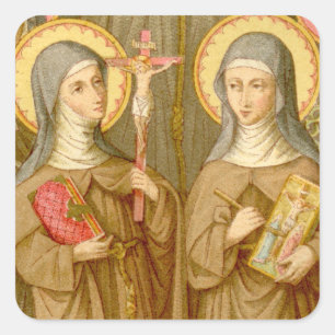 Sticker Carré Deux pauvres clarisses (SAU 027)