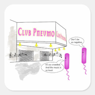 Sticker Carré Deux Rods gramnégatifs entrent dans une barre