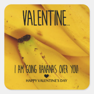 Sticker Carré Devenir fou/folle de toi pour la Saint-Valentin