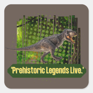STICKER CARRÉ DEVIS DE DINOSAUR