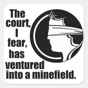 Sticker Carré Devis de la Cour suprême de Ginsburg Pro Choice Ru